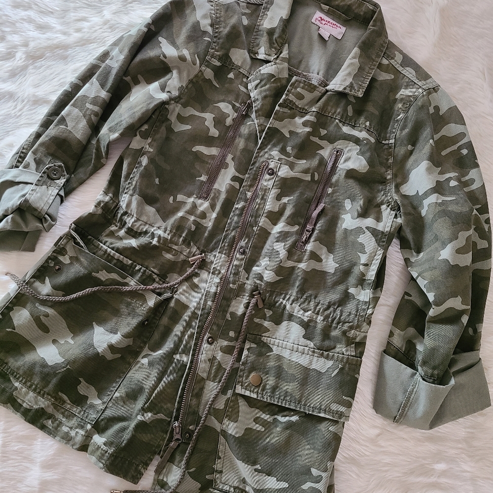 Arizona jeans camo anorak cinch waist jacket L